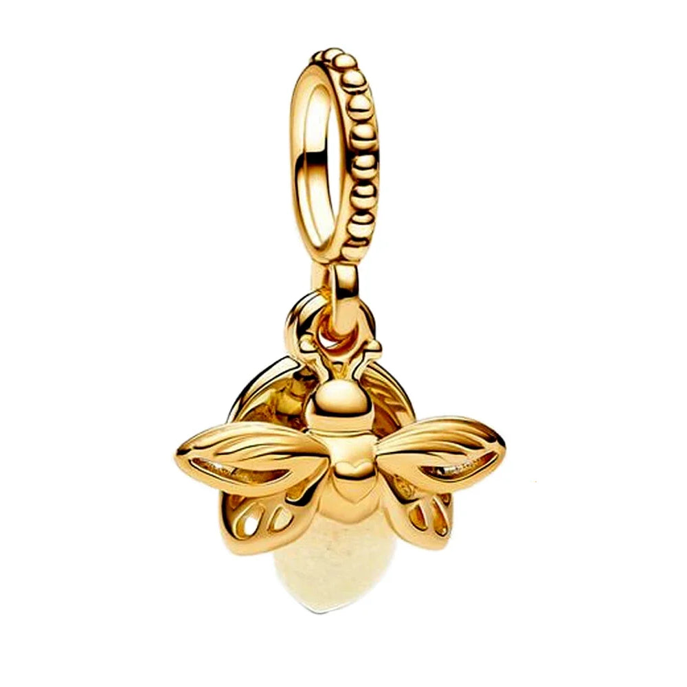 Glühwürmchen Gold – Charm (leuchtet im Dunkeln)