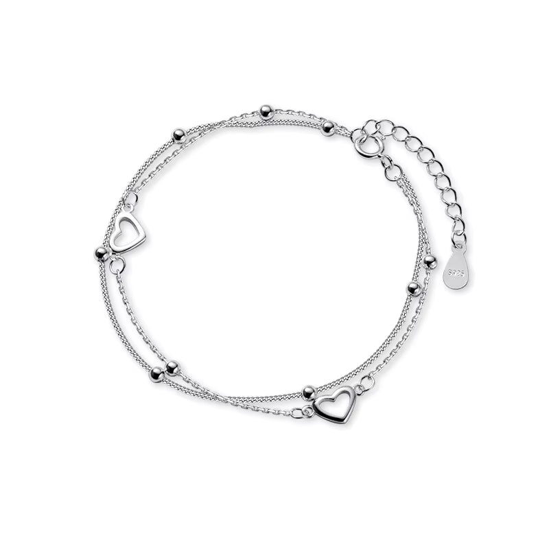 Doppelkette Herz – Armband
