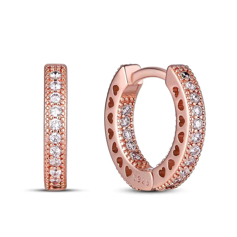 roségold Heart – Mini-Creolen