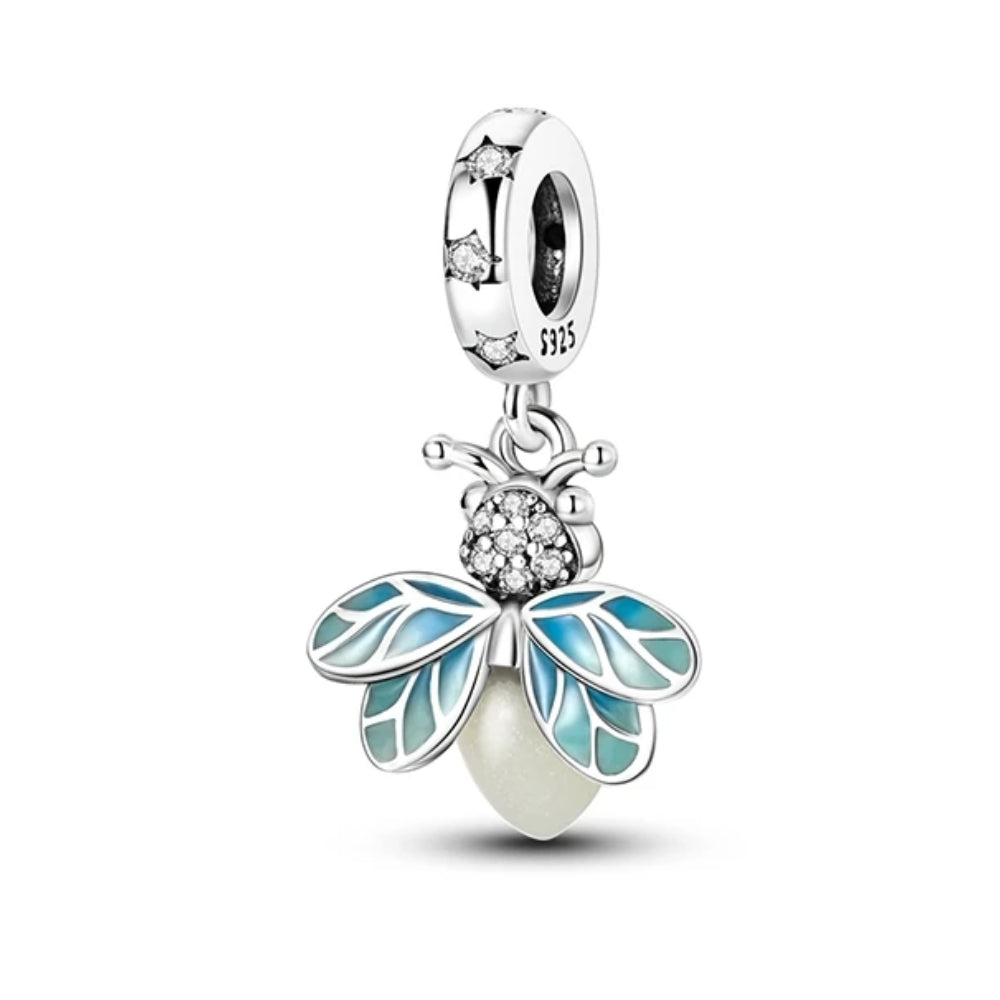 Glühwürmchen – Leuchtender Charm aus 925er Silber