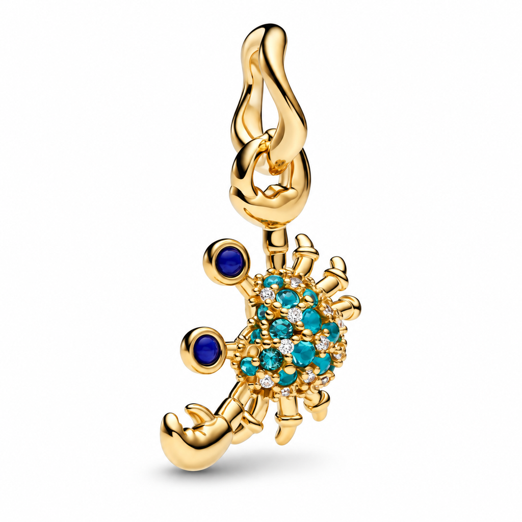 Funkelnder Skorpion Gold – Charm
