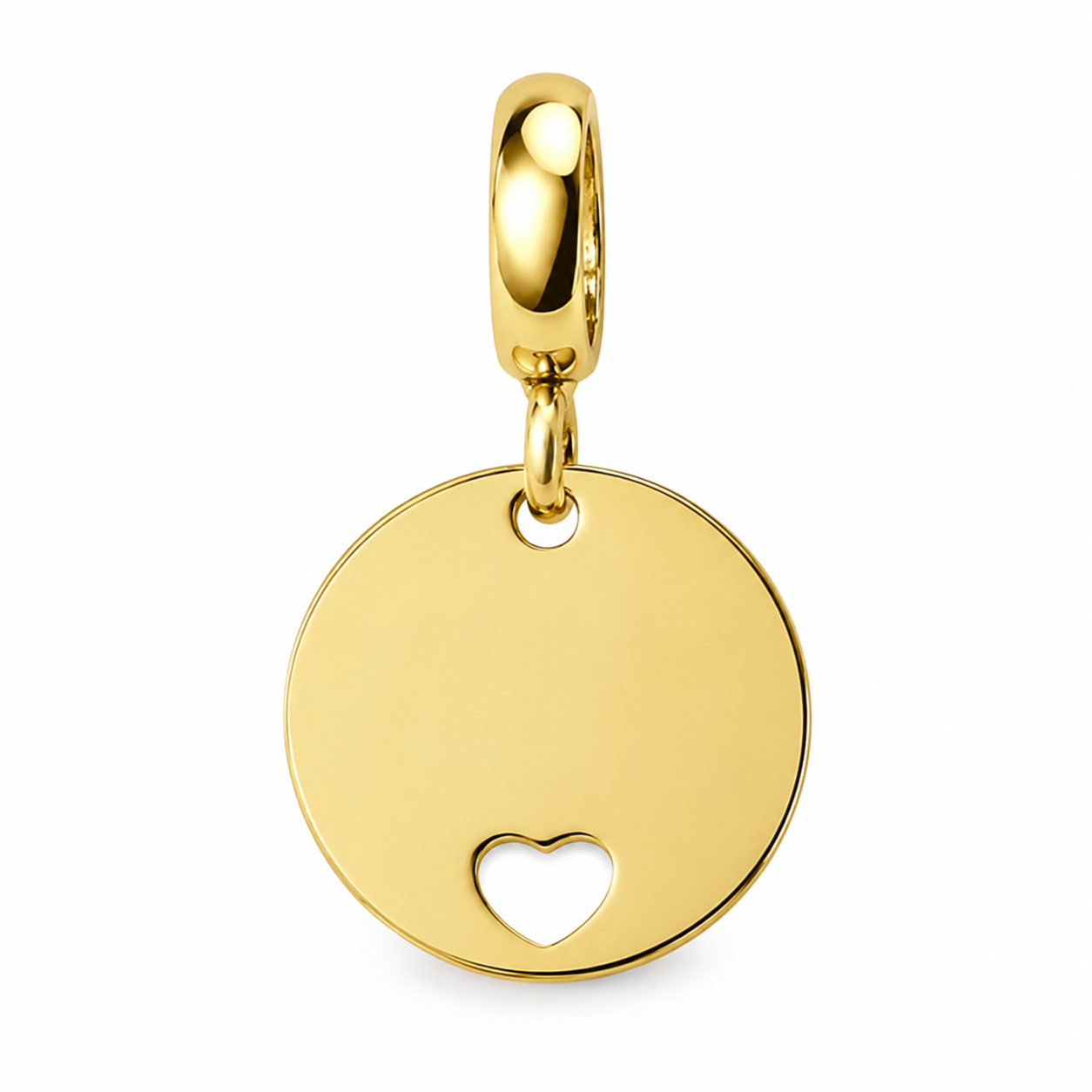 Herzensbotschaft Gold – Gravierbarer Charm
