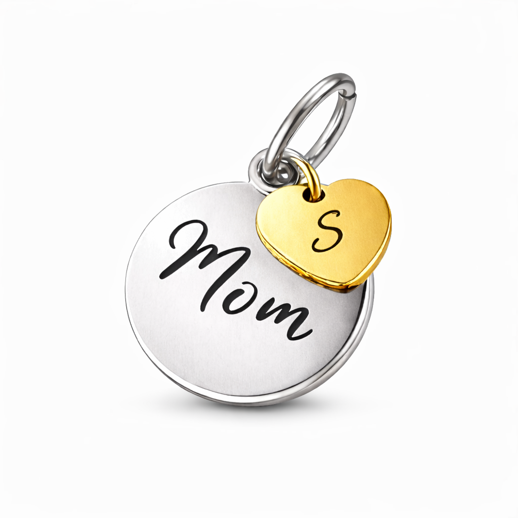Mom Herz – Gravur-Doppelcharm