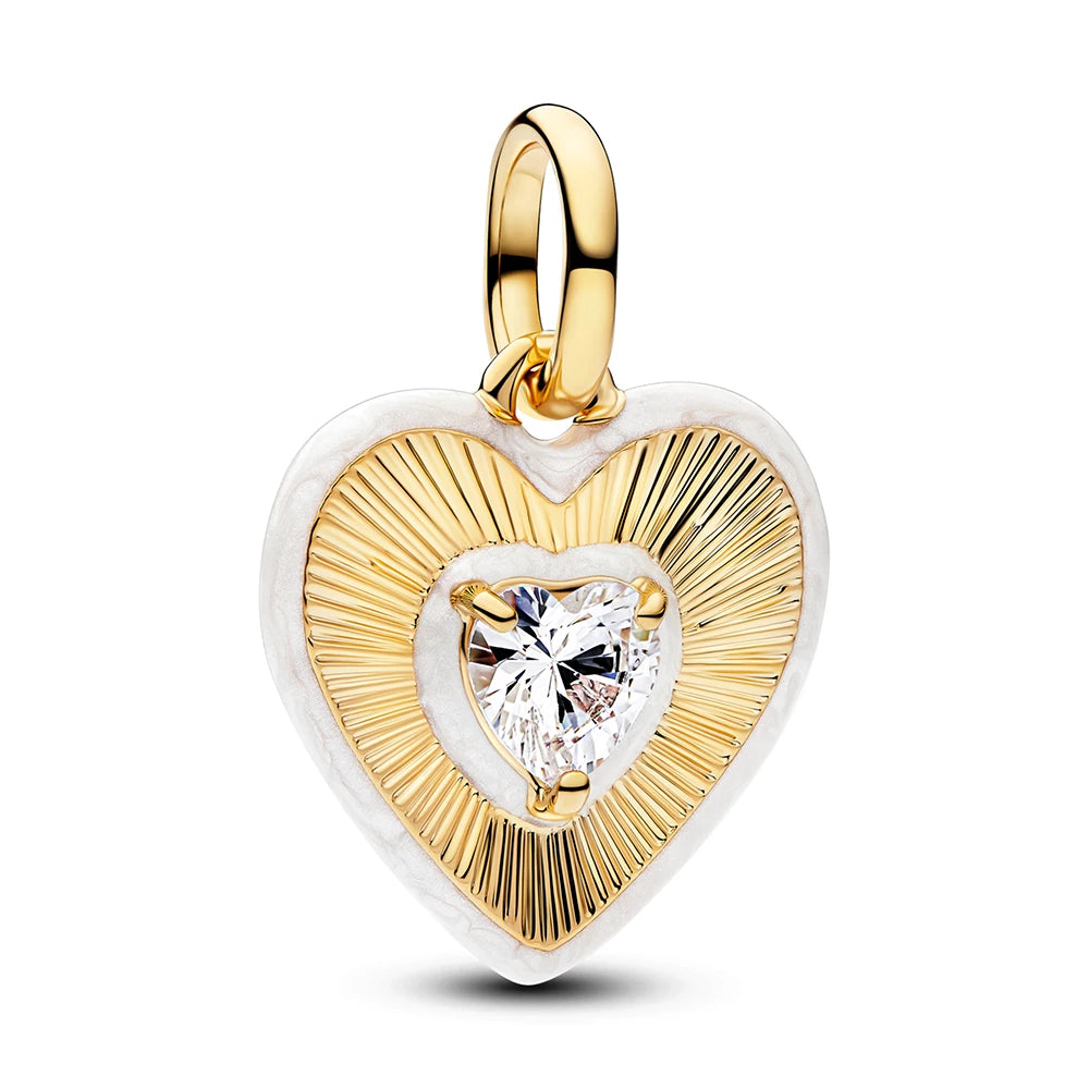 Golden Heart Glow – Herz Charm
