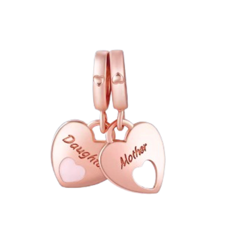 Mother & Daughter Herzen – Charm Roségold