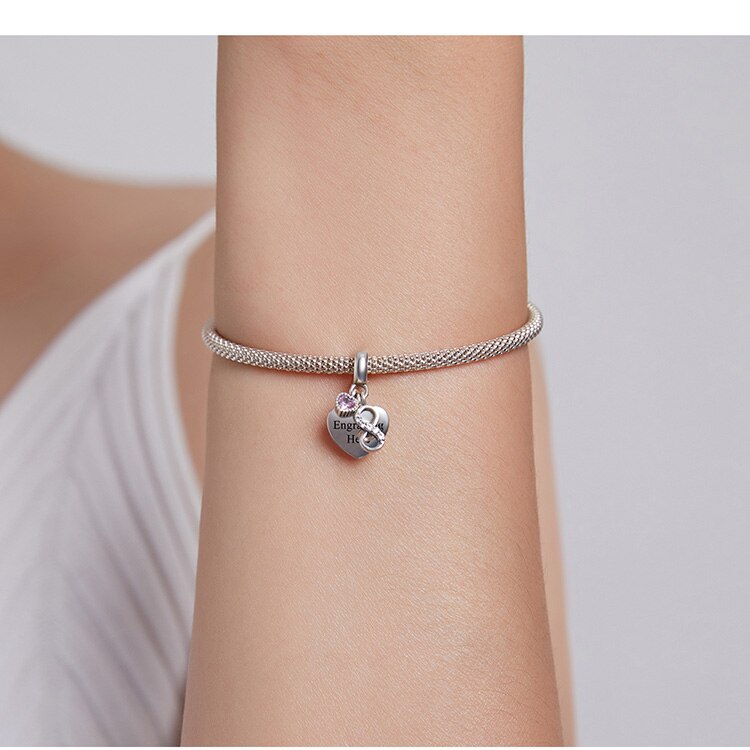 Infinity Herz Gravur – Charm