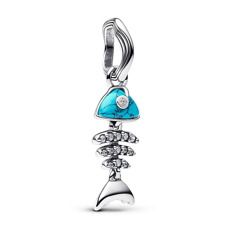 Fischskelett Türkis – Charm