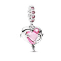Delfin Herz rosa - Charm