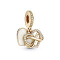 Verbundene Herzen Gold – Charm