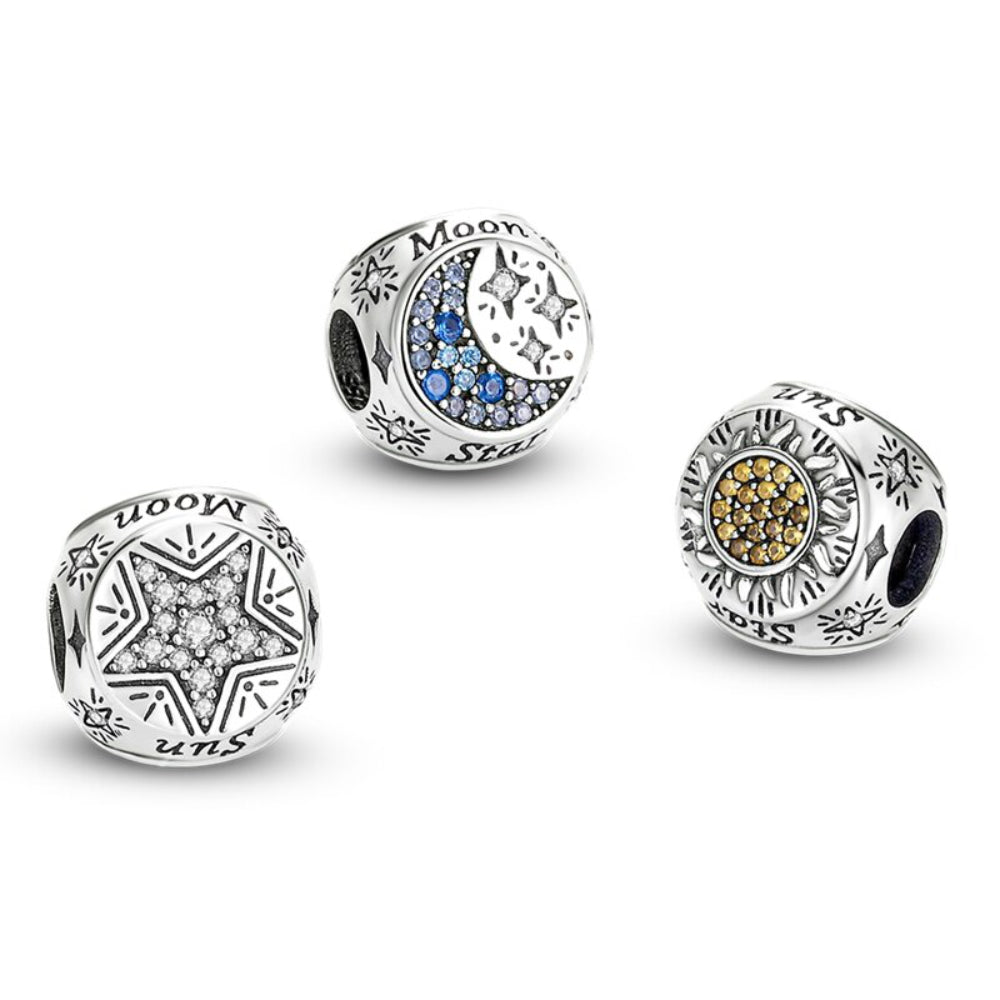Sonne, Mond & Sterne – Charm (3-seitig)