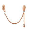 Sicherheitskette Herz Roségold – Charm