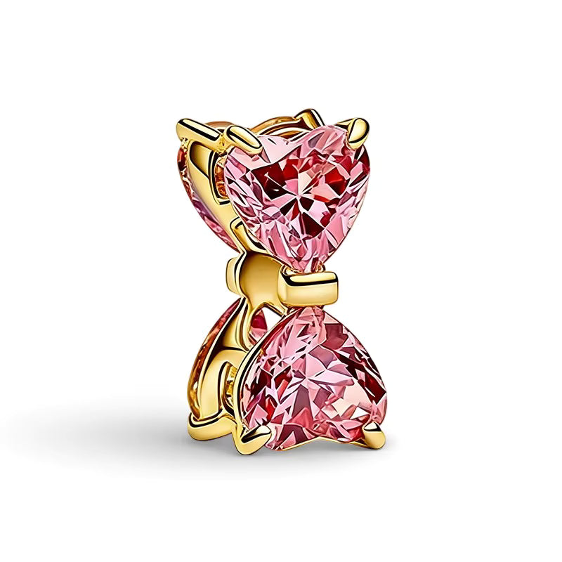 Pink Heart Gold – Charm