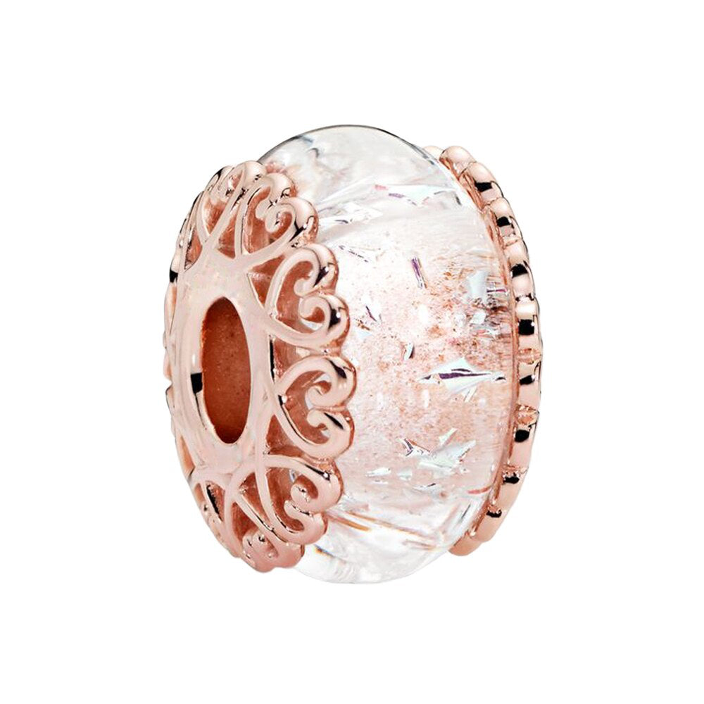 Glitzernder Rosé-Muranoglas – Charm