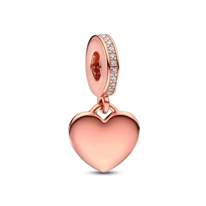 Herz Roségold Deluxe – Personalisierter Charm
