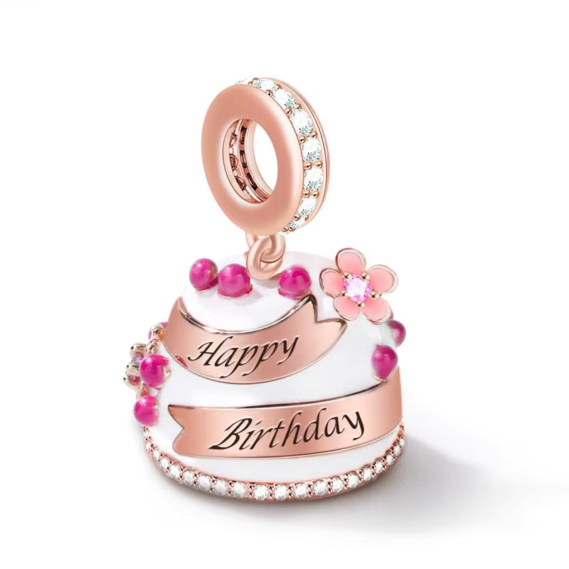 Happy Birthday Kuchen Roségold – Charm