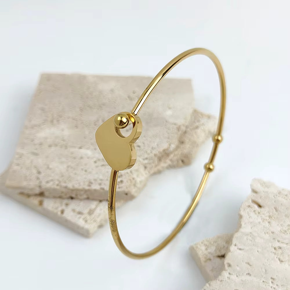 Pure Love – Herz-Armreif in Gold
