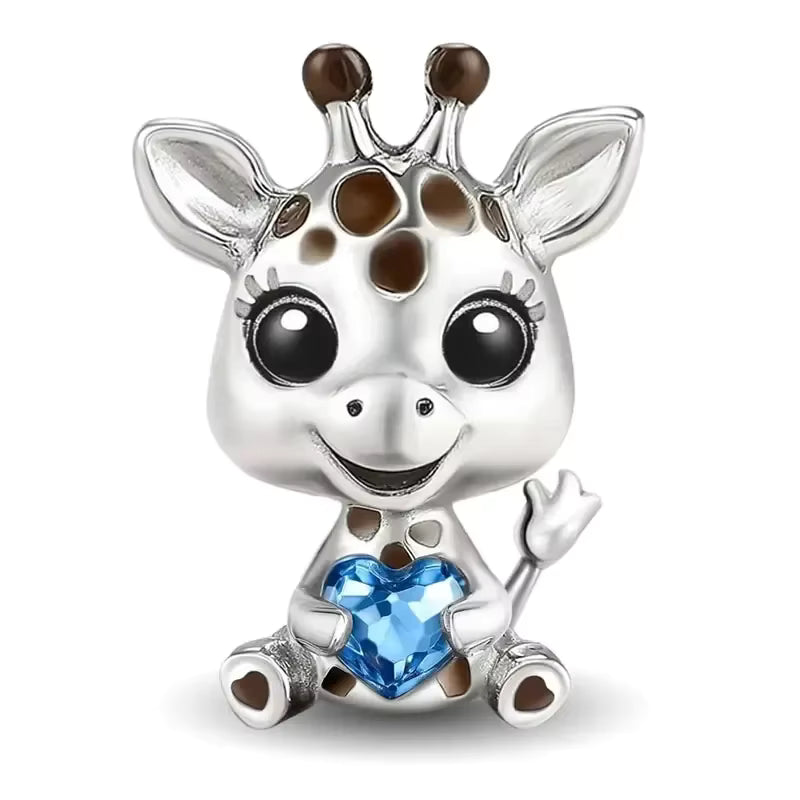 Giraffe mit Herz – Charm