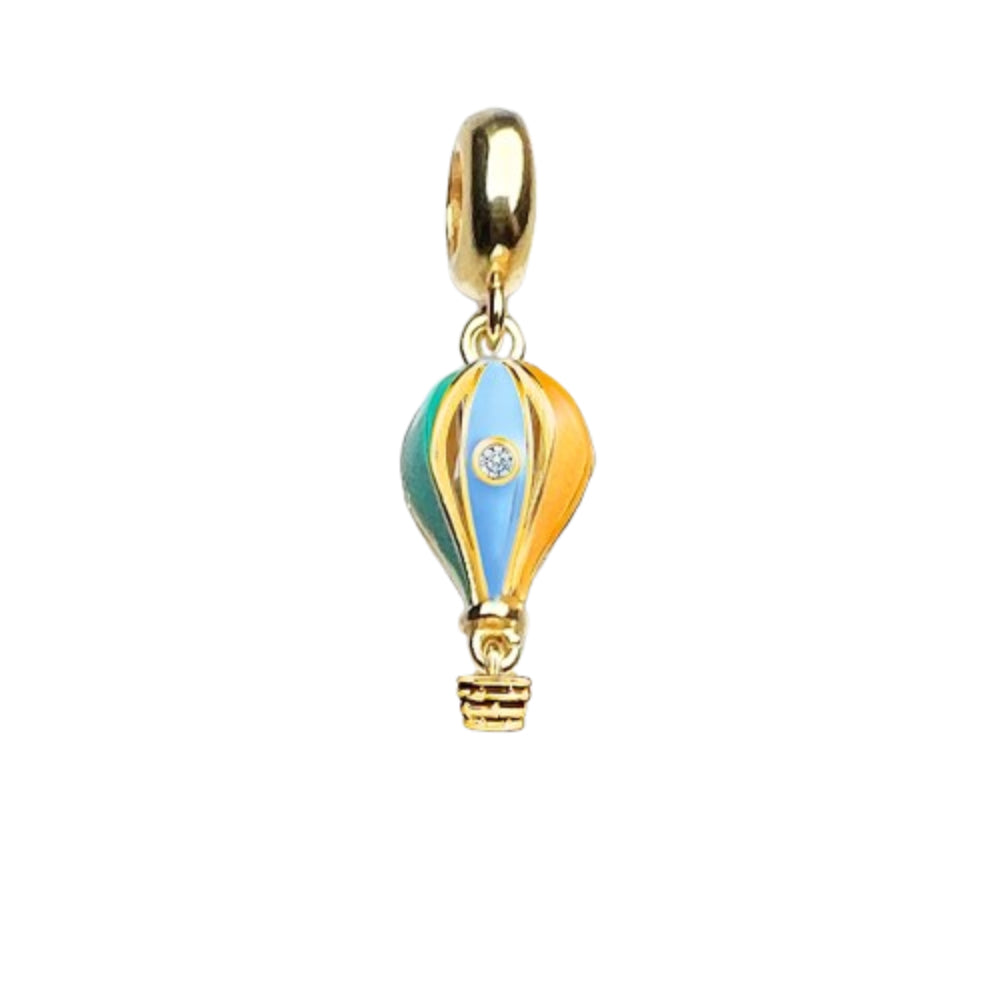 Heißluftballon – Charm (Gold)