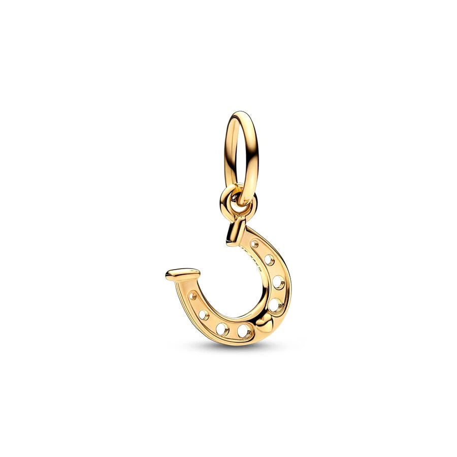 Hufeisen Glücksbringer Gold – Charm-Anhänger