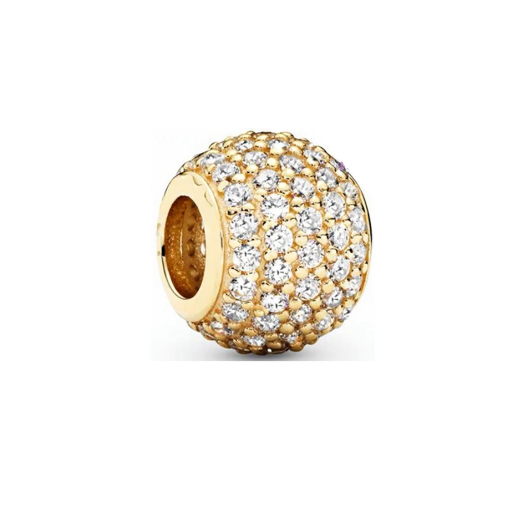 Glitzerkugel Gold – Charm